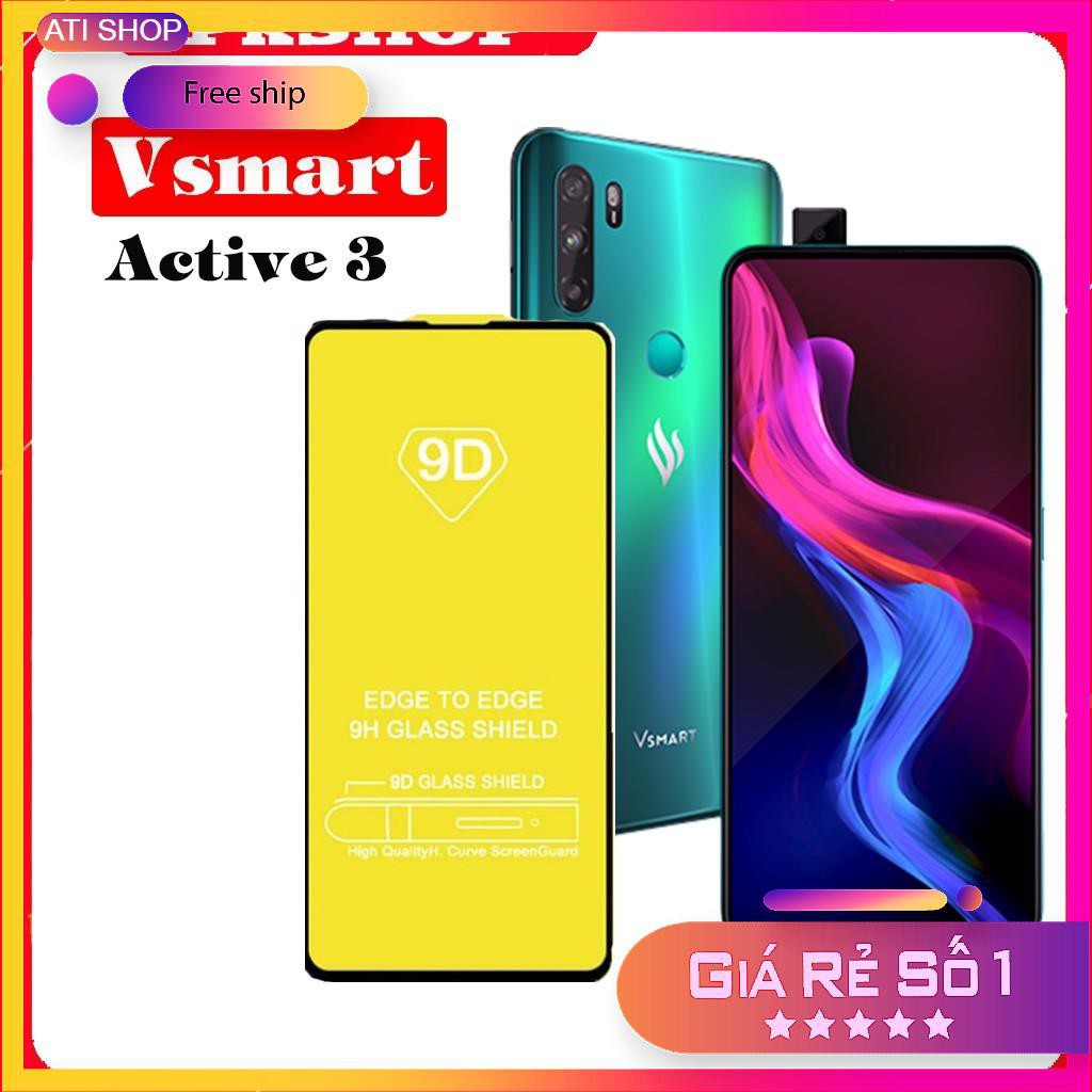 Vsmart Active 3_Kính cường lực 9D Full keo màn hình cao cấp