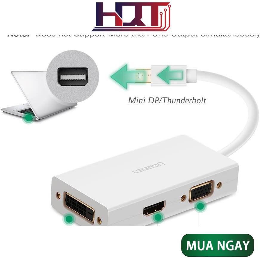 Bộ chuyển đổi Mini DisplayPort sang HDMI, DVI và VGA UGREEN MD114 Hàng Chính Hãng