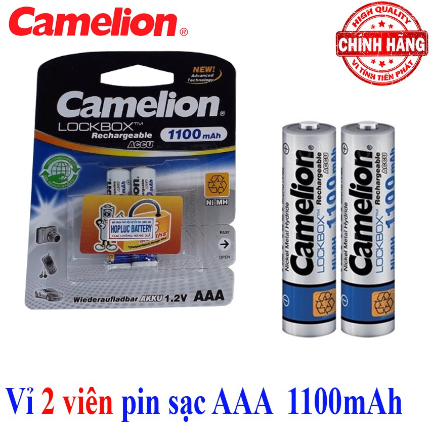 Bộ 2 Pin Sạc AAA (3A) Camelion LockBox Rechargeable Accu 1100mAh - 1.2V