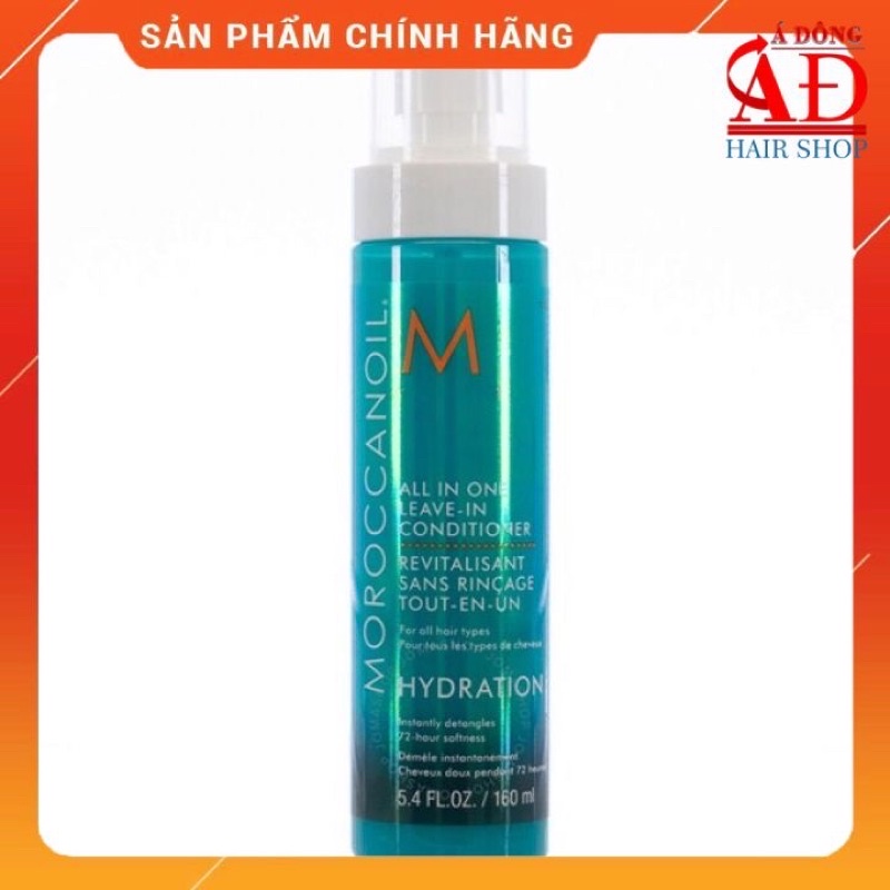 [+Tặng mũ trùm] XỊT DƯỠNG XẢ KHÔ ĐA NĂNG MOROCCANOIL HYDRATION LEAVE IN CONDITIONER SUÔN MƯỢT TÓC 20ML/160ML