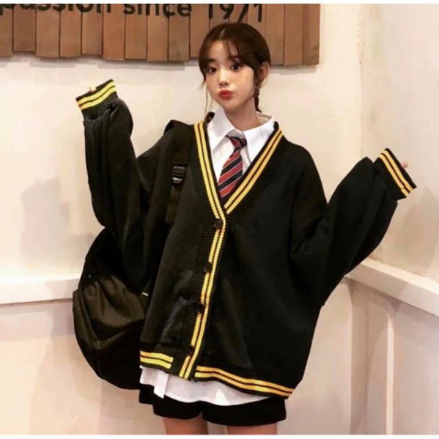 Áo khoác giá sỉ - Áo khoác cardigan viền bo dệt 2 sọc, kèm hình thật - Aokhoac.vn