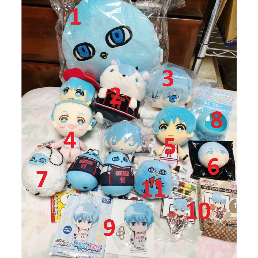Tổng hợp Móc chìa khóa gấu bông official Kuroko anime Kuroko no Basket chính hãng Nhật Bản