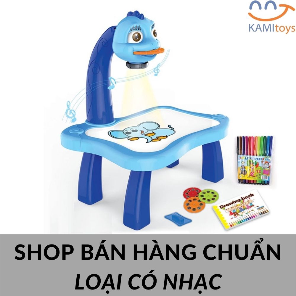 Đồ chơi bàn tập vẽ tô màu theo máy chiếu phim ❤️Hàng chuẩn có nhạc❤️ cho trẻ em mã 53019