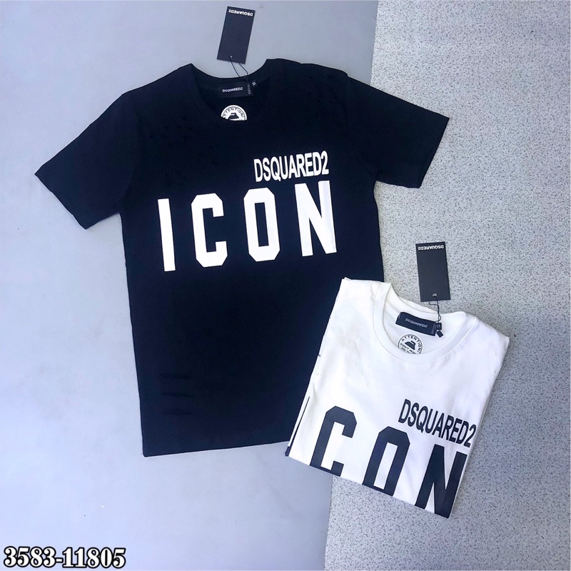 Áo thụng unisex tay lỡ ÁO Phông rách DSQ in chữ icon ep giữa (hàng chất lượng) | BigBuy360 - bigbuy360.vn