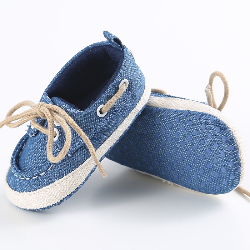 Giày Vải Denim Đế Mềm Cho Bé Sơ Sinh