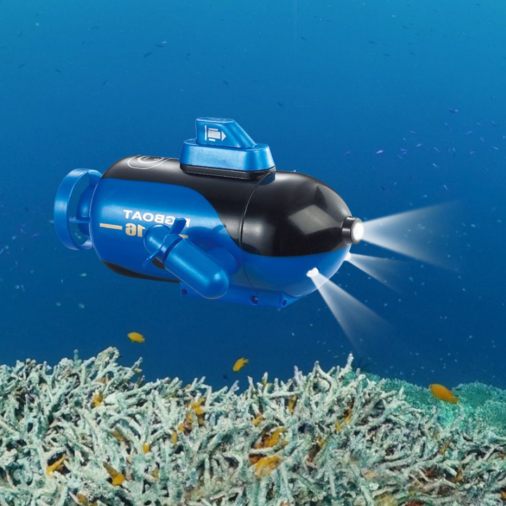 Mini Remote Control Submarine RC Race Boat High Speed Waterproof Diving Diving Model in Pools Lake P