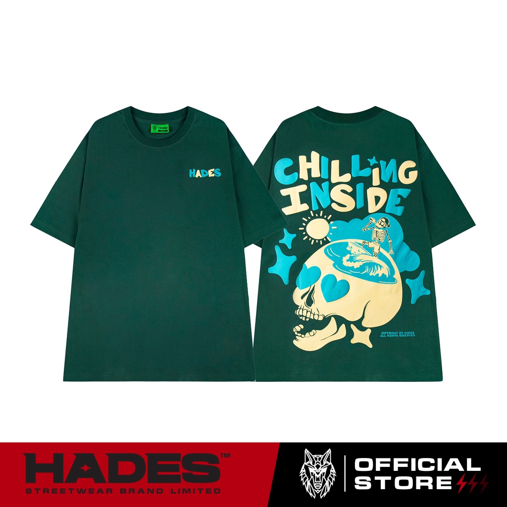 Áo Thun Tay Lỡ Unisex CHILLING INSIDE 100% Cotton - HADES Brand Chính Hãng