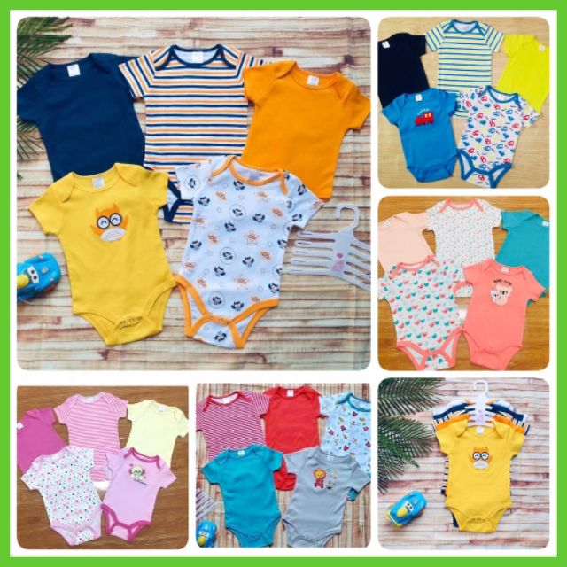 Combo 5 body chip, bodysuits cho bé sơ sinh 3-8kg, hàng đẹp BC02