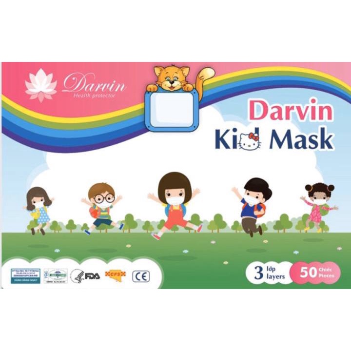 Khẩu trang cho bé💥GIÁ HỦY DIỆT💥Combo 10 chiếc khẩu trang trẻ con darvin kid mask 3 lớp cao cao cấp cho bé trai,bé gái | BigBuy360 - bigbuy360.vn