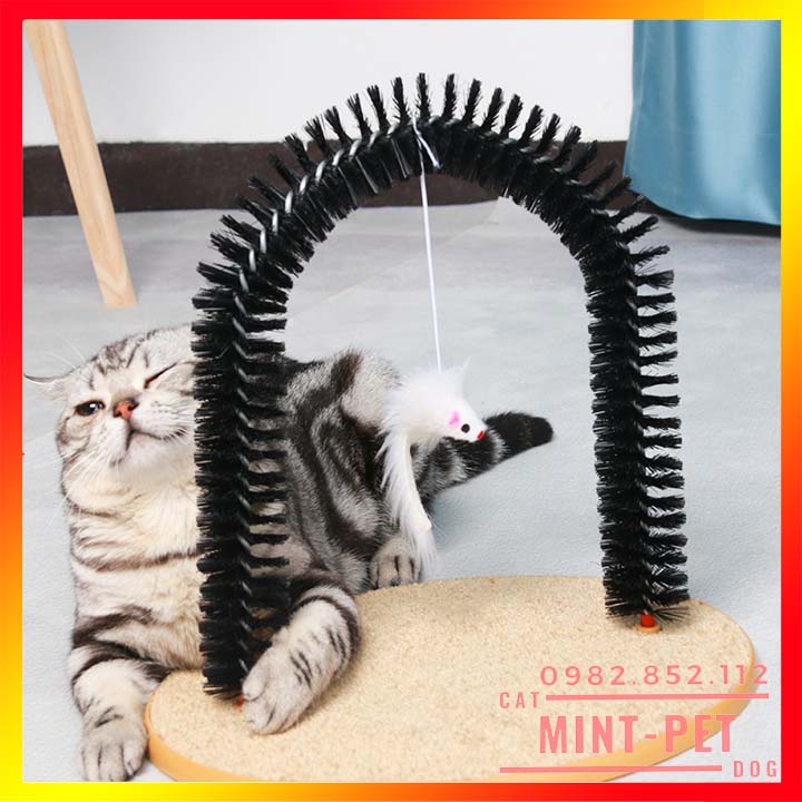 Đồ chơi vòm chui gãi ngứa cho mèo kèm chuột