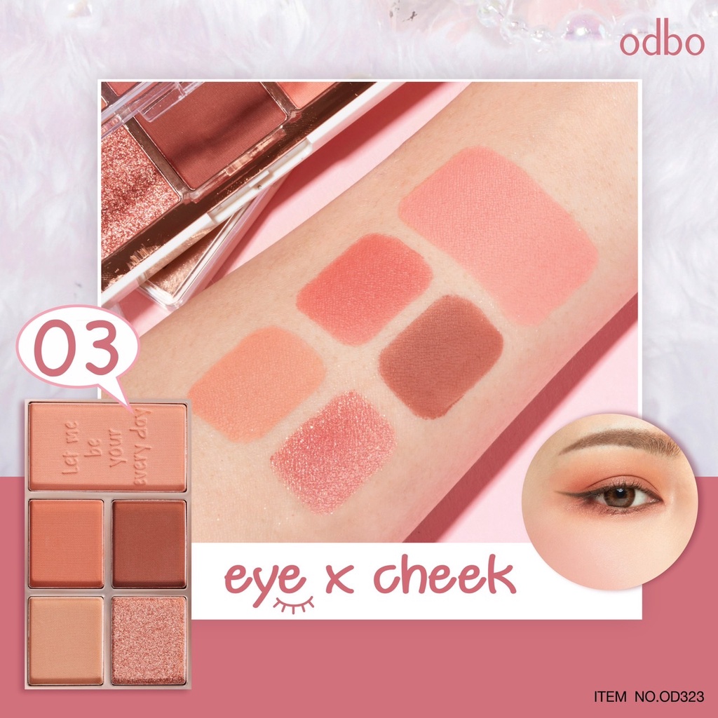 Bảng mắt odbo OD1044 eye x cheek palette - shopmpThai