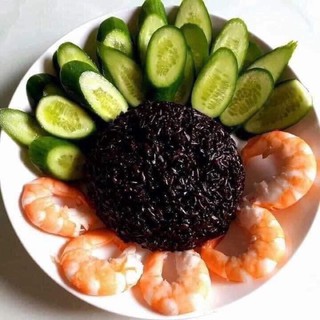 Gạo tím than (Gạo lứt đen) túi 1kg