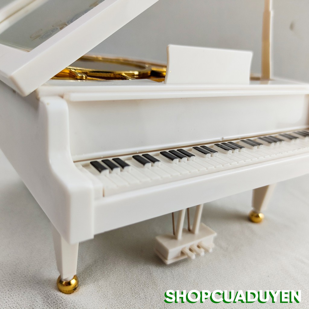 Hộp nhạc trang trí mô hình Piano Grand kèm búp bê múa ba lê