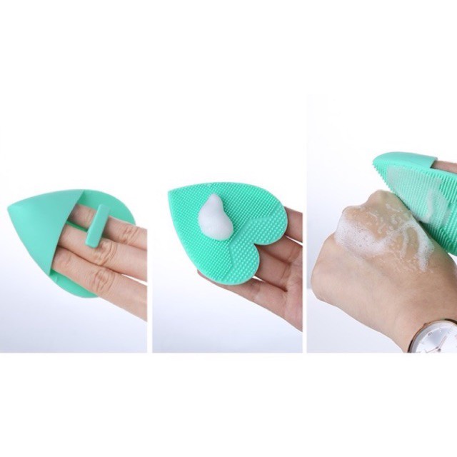 Miếng rửa mặt silicon Pad rửa mặt chất liệu silicone mềm mịn massage sạch sâu