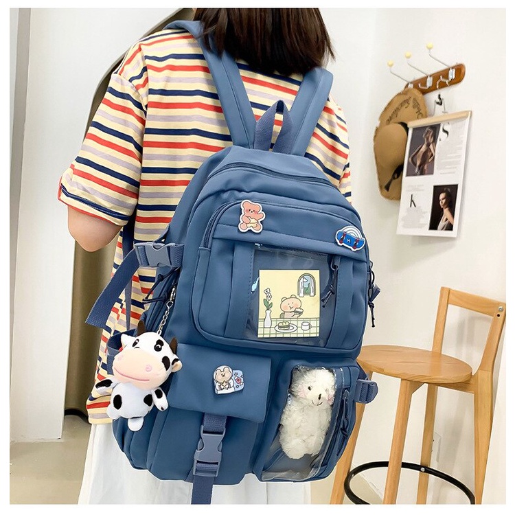 Balo đi học Chuwanglin thiết kế dễ thương chống nước cho nữ