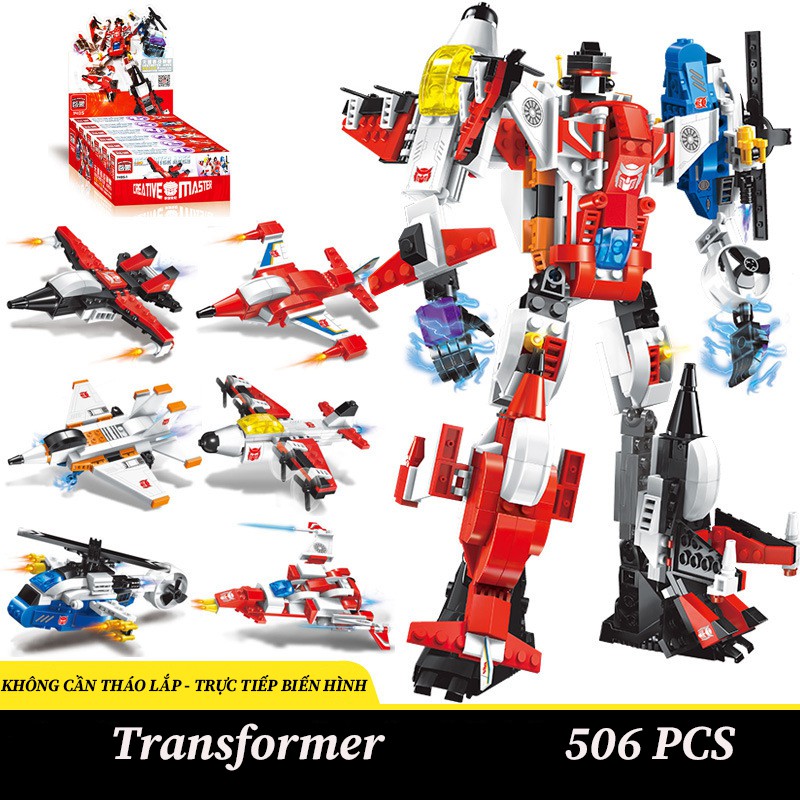 Đồ Chơi Lego Robot biến hình Ô Tô Xe Đua Transformers size lớn cho trẻ trên 6 tuổi