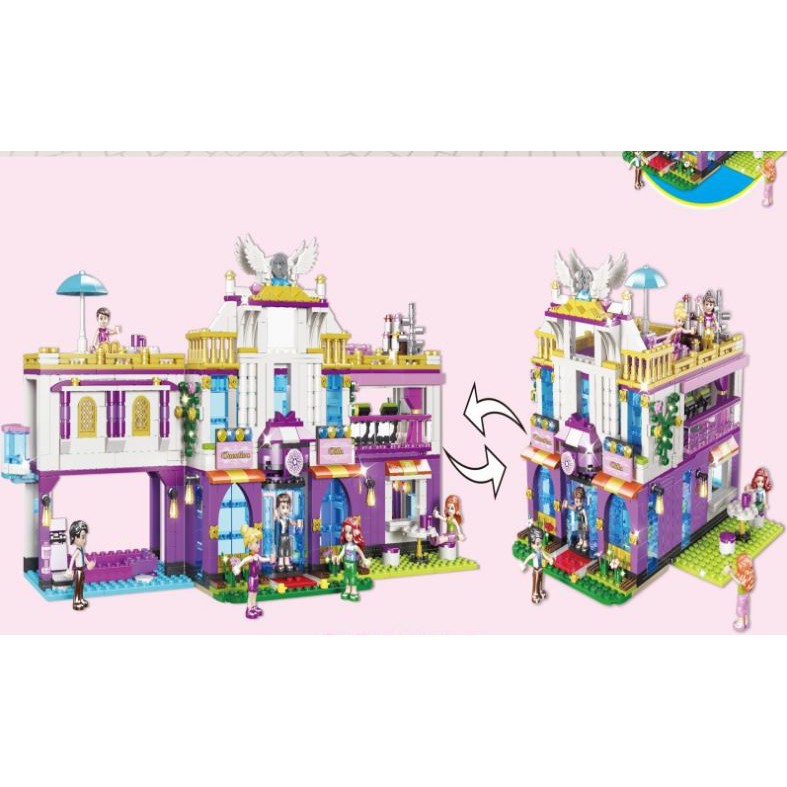 Bộ láp ghép le go tòa lâu đài của gia đình bé gái