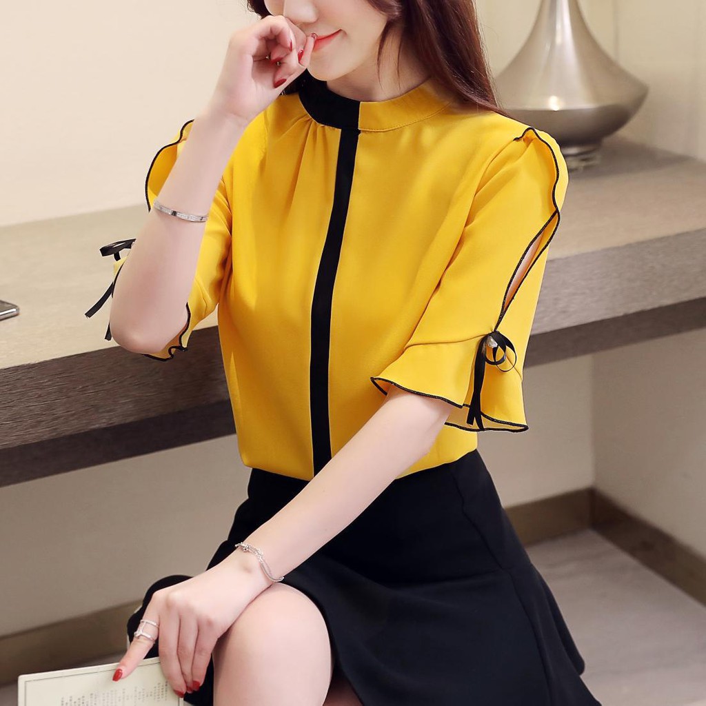 Áo Sơ Mi Nữ Tay Lỡ Nẹp Giữa Tay Cách Điệu Chất Liệu Lụa Cao Cấp Mềm Mát  SM195 - Candy Fashion