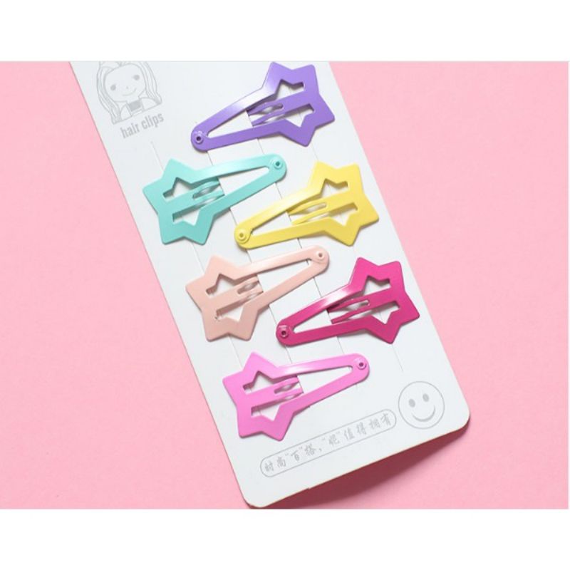 Bán lẻ 1 cái kẹp bấm tóc nhiều hình khác nhau mua kèm đơn cho bé gái