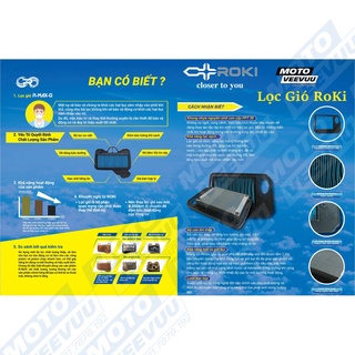 [MTVV] [XẢ HÀNG] Lọc gió R-Max ROKI cho xe Honda Vision đời mới ( đời xe từ 2014- 2020)<END>
