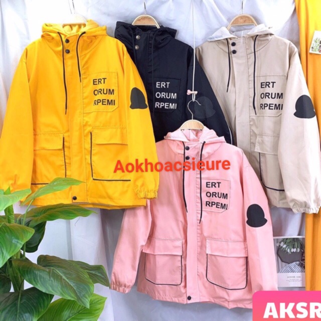 Áo khoác kaki túi hộp (fom rộng)hình thật