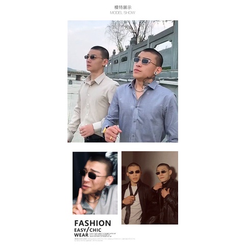 Kính mát gọng vuông nhỏ phong cách thời trang Hàn Quốc dành cho nam và nữ