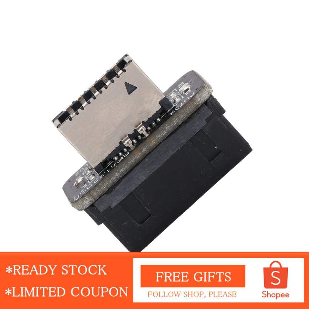 Always Motherboard USB3.0 19P/20P to TYPE‑E Adapter 90 Degree Header Chassis Front TYPE‑C Plug‑in Port