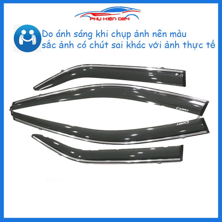 Vè mưa Camry 2012-2013-2014-2015-2016-2017-2018 vè chỉ mạ che mưa bảo vệ xe