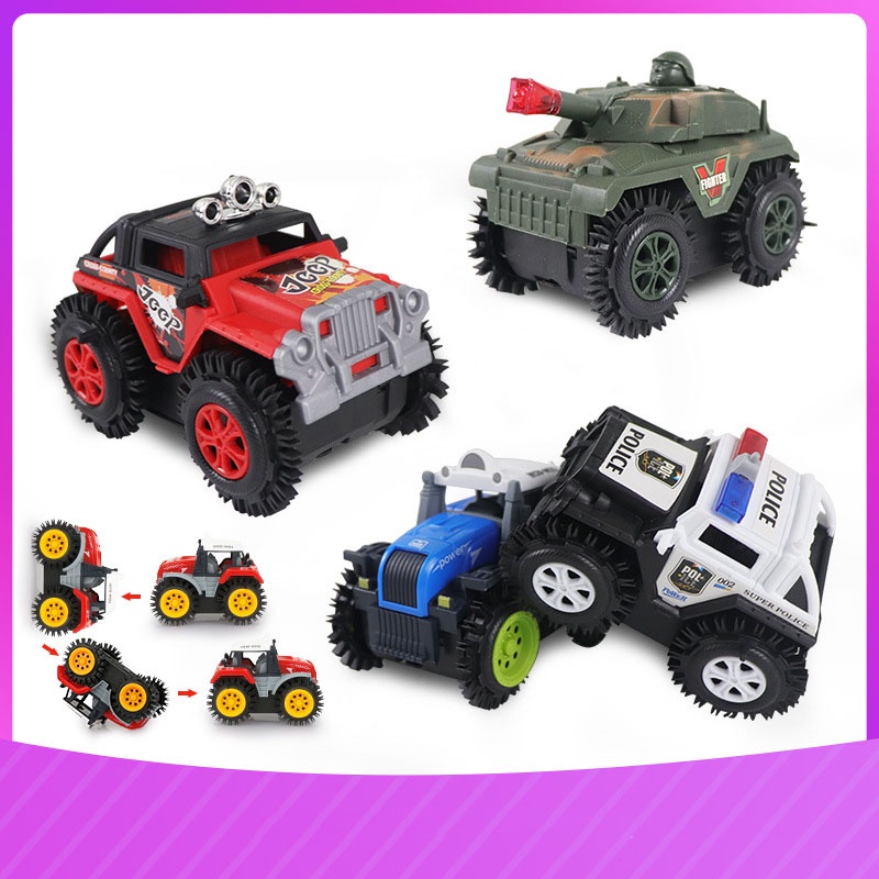 Xe Ô Tô Địa Hình Mini Chiến Đấu Tự Húc Đầu Chạy Bằng Pin