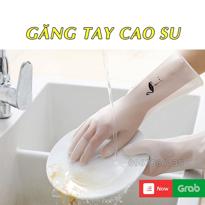 Găng tay cao su rửa bát, vệ sinh nhà cửa bảo vệ da tay đa năng