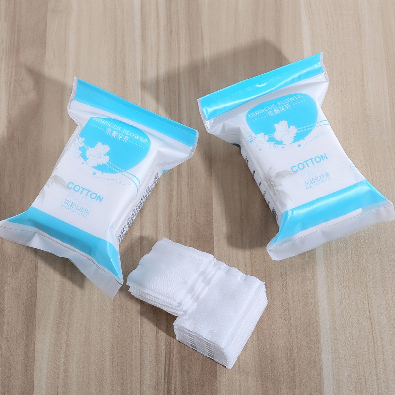 [Siêu Sale ] Bông Tẩy Trang Gói 50 Miếng Hibiscus Flower Cotton Pads Loại 3 Lớp-A2T3