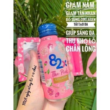 Nước uống bổ sung collagen giúp trắng da, mờ nám tàn nhàng, chống lão hóa da 82x The Pink Collagen -  CHÍNH HÃNG