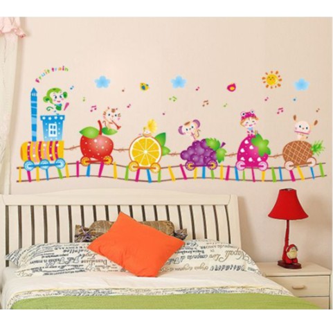 Decal đoàn tàu hoa quả đáng yêu