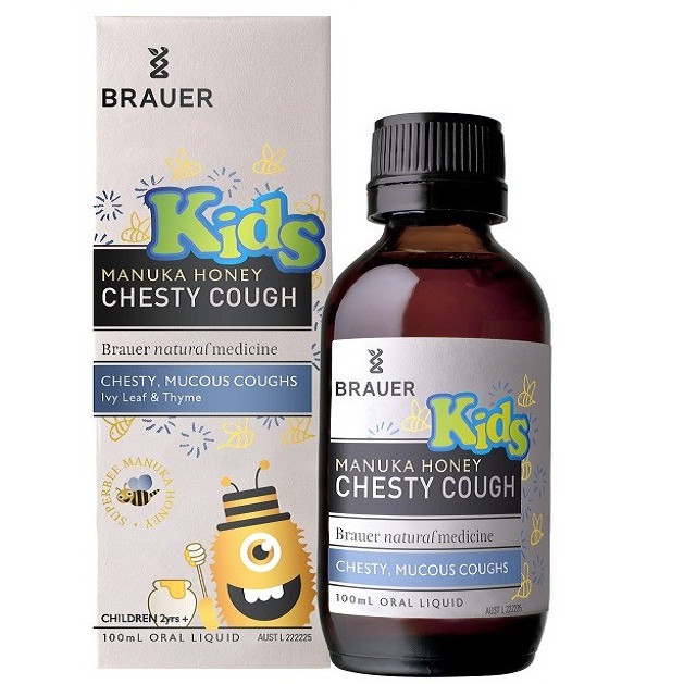 Thực Phẩm Bảo Vệ Sức Khỏe Siro Ho Brauer Kids Chesty Cough Cho Bé Từ 2 Tuổi 100ml - 1301586