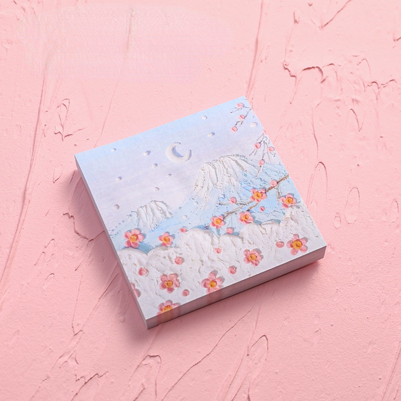 Giấy Note Ghi Chú Họa Tiết Tranh Sơn Dầu Dành Cho Học Sinh