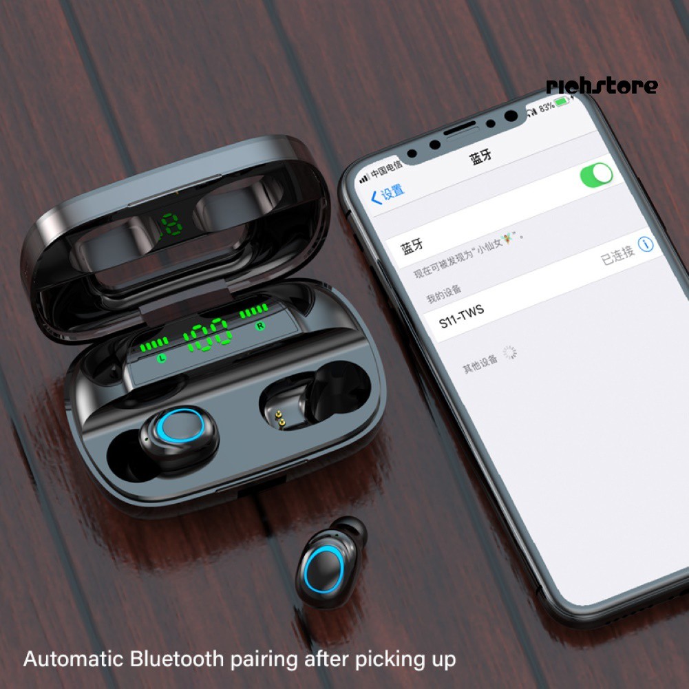 Tai Nghe Không Dây Zncd Mini Tws Bluetooth 5.0 Kèm Hộp Sạc