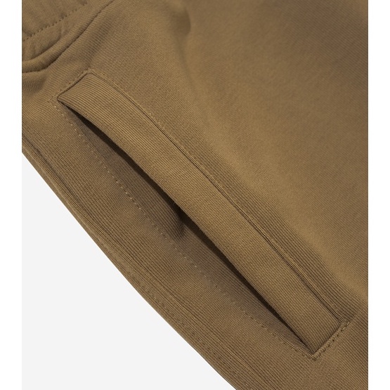 OWL BRAND ® JOGGER LOGO SHORT - Quần short nỉ thun màu nâu