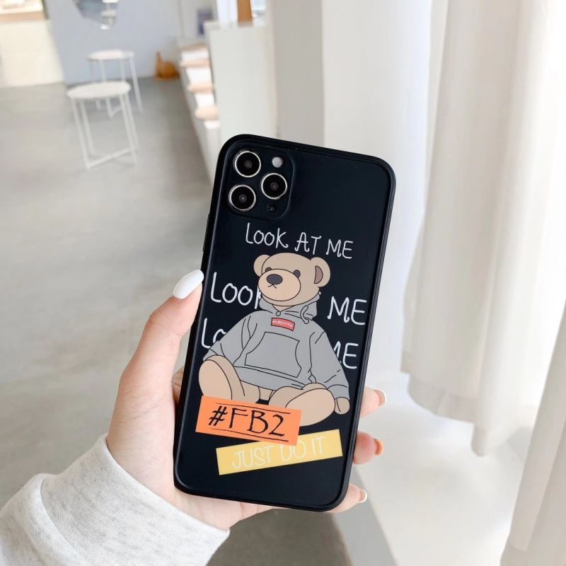 Ốp điện thoại IMD silicon mềm hình gấu cho IPhone 11 pro Max X XS XR XSMAX SE 2020 7 8 Plus | BigBuy360 - bigbuy360.vn