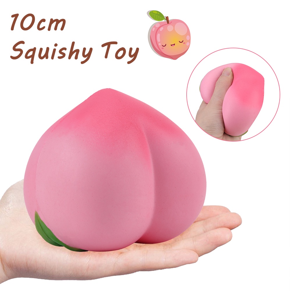 Món đồ chơi đàn hồi hình quả đào dễ thương xinh xắn giảm căng thẳng