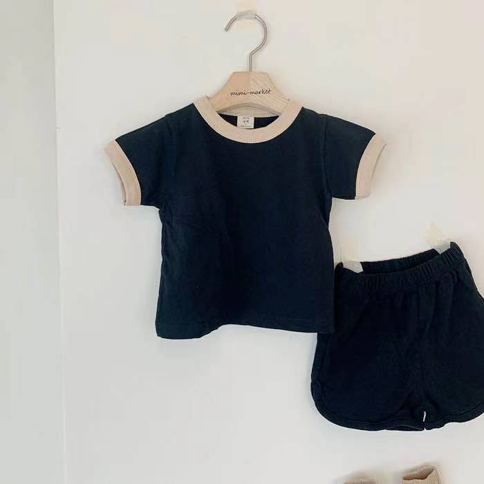 Set Đồ Mùa Hè 2 Món Gồm Áo Và Quần Short Cho Bé Sơ Sinh 0-2 Tuổi
