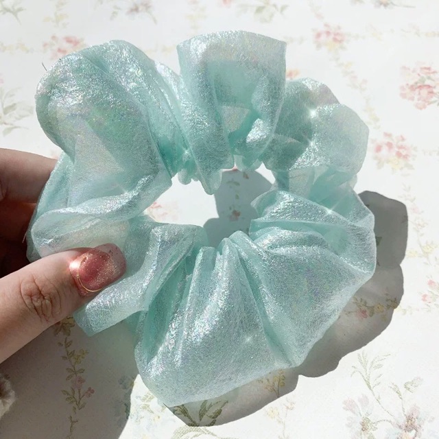 Cột tóc Scrunchies - Ánh nhũ trơn