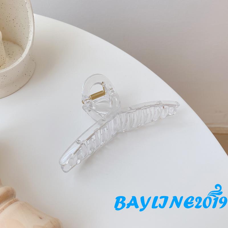 Kẹp tóc bản rộng trong suốt thiết kế thanh lịch cho nữ