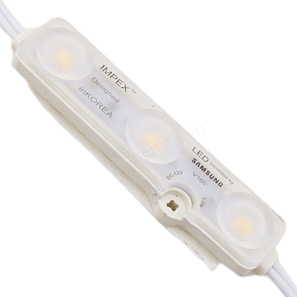 LED hắc 12V  3 Bóng LT 1.5w 71*17 SMD5730 TRẮNG ẤM - 1 Dây 20 Bóng LED