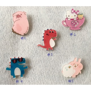 Pin, Ghim, Huy hiệu cài áo, ba lô hình Lợn, Khủng Long, Hello Kitty