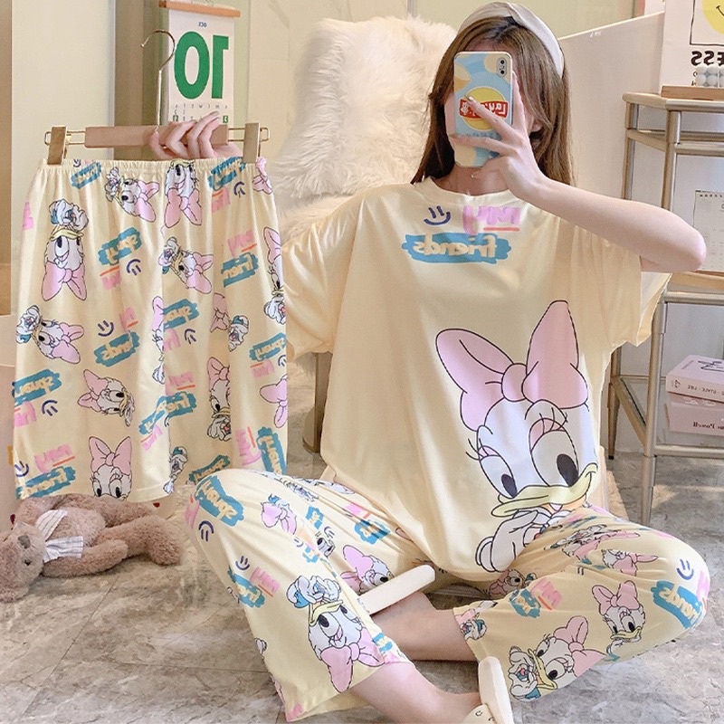 đồ bộ 3 món free size dưới 75kg