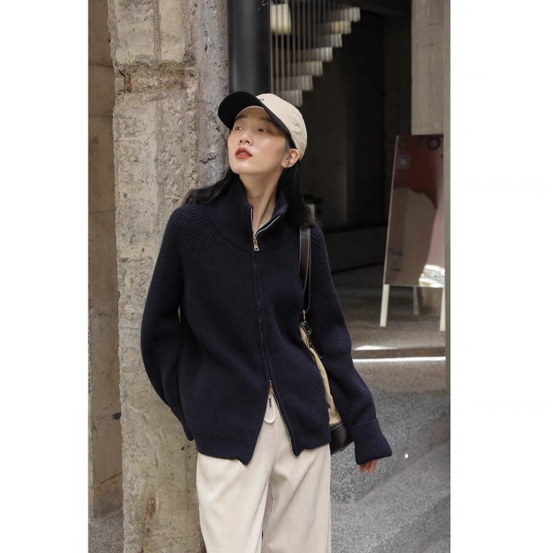 Áo khoác len 2 khoá loại dày