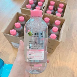 Tẩy trang Garnier hồng của Pháp 400ml