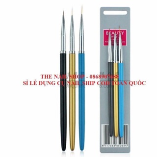 Set cọ râu cán kim loại