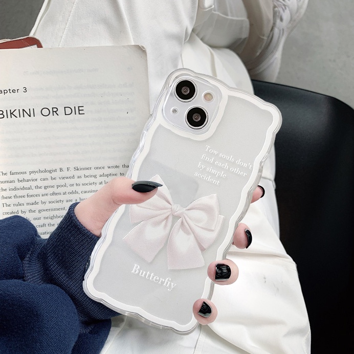 Ốp lưng iphone trong lượn sóng nơ trắng 6/6plus/7/7plus/8/8plus/xs/11/12/13/pro/max/plus/promax-Sale Hot B3-6