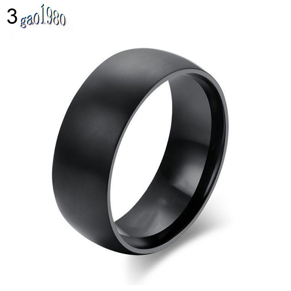 Nhẫn Cưới Chất Liệu Thép Titan Bản Rộng 8mm